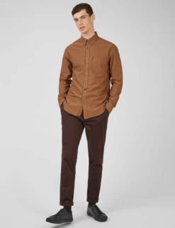 Signature Organic Long-Sleeve Oxford Shirt - Light Brown 10 Signature Organic Long-Sleeve Oxford Shirt - Light Brown -clothing Shop 0065094 352 B scaled