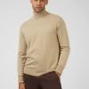 Signature Knit Roll-Neck Sweater - Sand