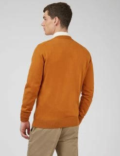 Signature Knit Crewneck Sweater - Ochre -clothing Shop 0066549 057 B scaled