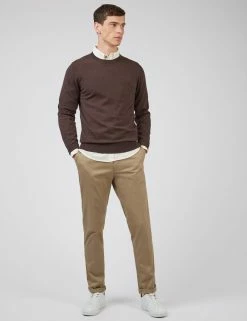 Signature Knit Crewneck Sweater - Peat -clothing Shop 0066549 380 B scaled