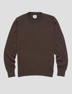 Signature Knit Crewneck Sweater - Peat -clothing Shop 0066549 380 D scaled