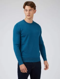 Signature Knit Crewneck Sweater - Dark Teal