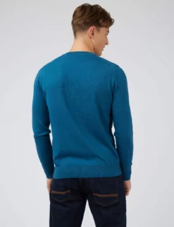 Signature Knit Crewneck Sweater - Dark Teal -clothing Shop 0066549 541 C scaled