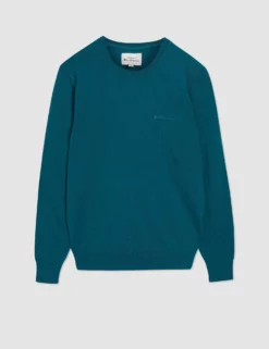 Signature Knit Crewneck Sweater - Dark Teal -clothing Shop 0066549 541 F