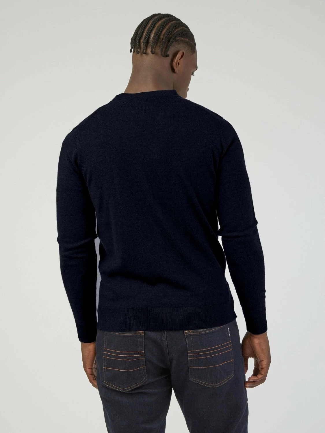 Signature Knit Cardigan Sweater - Navy 5 Signature Knit Cardigan Sweater - Navy - Image 5