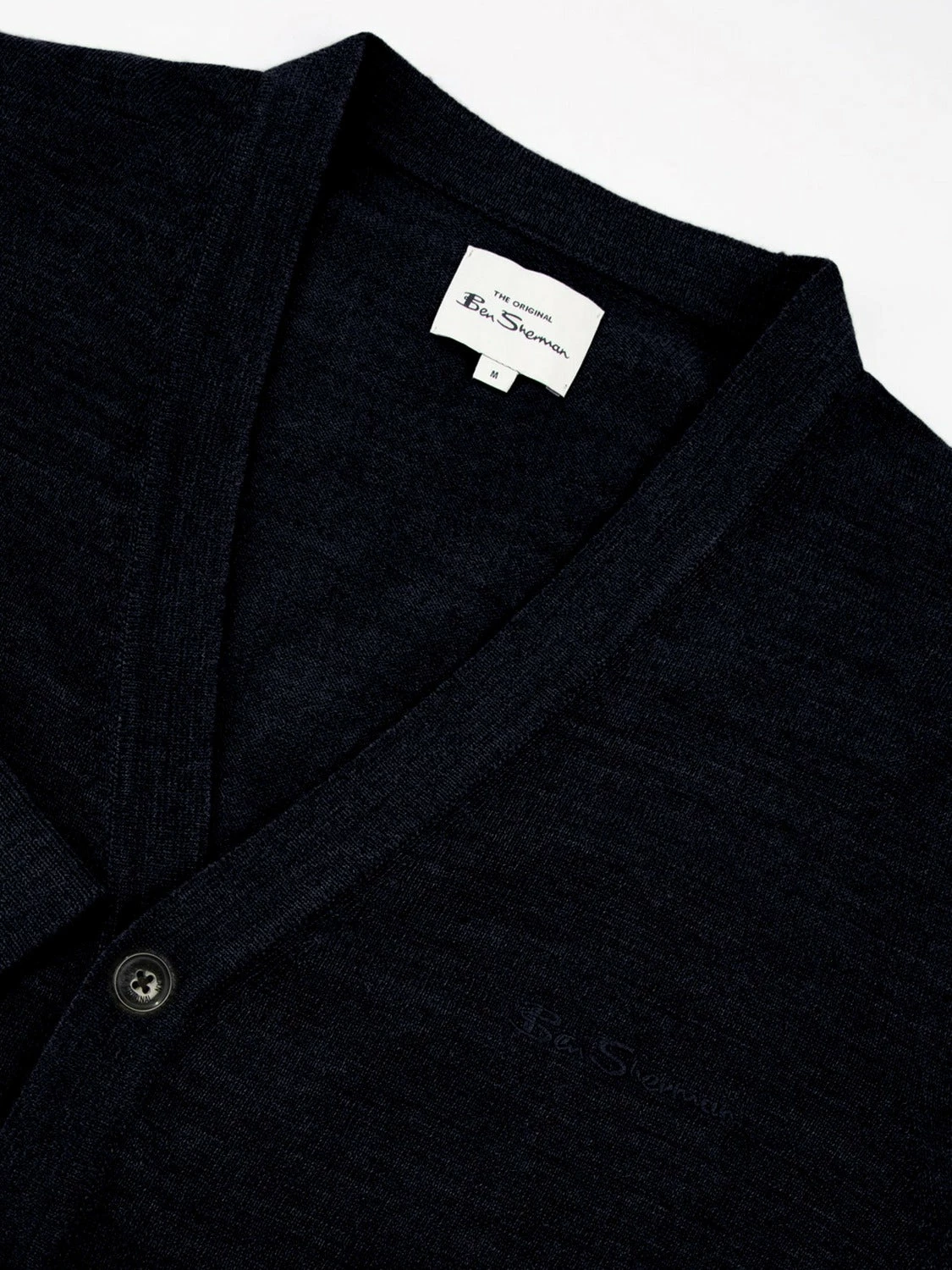 Signature Knit Cardigan Sweater - Navy 3 Signature Knit Cardigan Sweater - Navy - Image 3