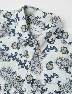 Large Paisley Print Long-Sleeve Shirt - Snow White -clothing Shop 0066687 002 E scaled