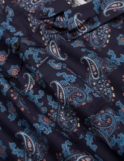 Large Paisley Print Long-Sleeve Shirt - Marine -clothing Shop 0066687 035 F scaled