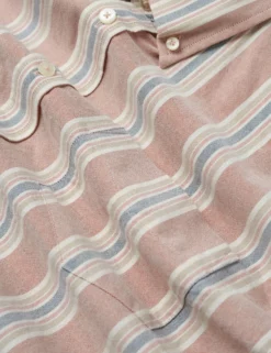 Ivy Oxford Stripe Short-Sleeve Shirt - Dark Pink -clothing Shop 0066695C 530 F bylmby scaled