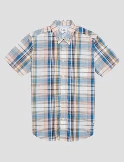 Large Madras Check Short-Sleeve Shirt - Blue Denim -clothing Shop 0066697 850 D gkp2bs scaled