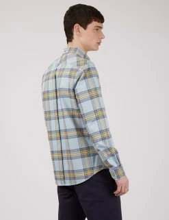 Oxford Tartan Check Long-Sleeve Shirt - Sky Blue -clothing Shop 0066713C 940 C scaled