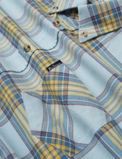 Oxford Tartan Check Long-Sleeve Shirt - Sky Blue -clothing Shop 0066713C 940 F scaled