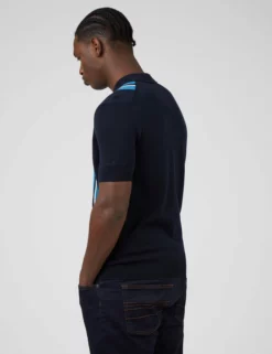 Iconic Vertical Stripe Mod Knit Polo - Dark Navy -clothing Shop 0066861C 025 C scaled