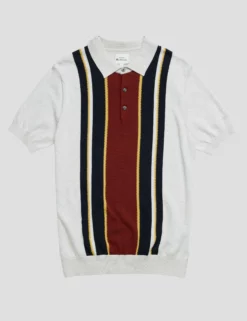 Iconic Vertical Textured Stripe Mod Knit Polo - Ivory -clothing Shop 0066861 015 D scaled