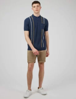 Minimal Mod Knit Striped Polo - Blue Denim 11 Minimal Mod Knit Striped Polo - Blue Denim -clothing Shop 0066862 850 C scaled