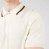 Textured Lightweight Knit Polo - Ivory