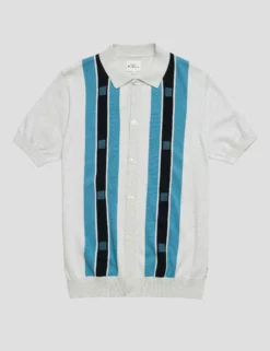 Button-Through Mod Knit Polo - Ivory -clothing Shop 0066867 015 D scaled
