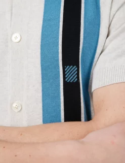 Button-Through Mod Knit Polo - Ivory -clothing Shop 0066867 015 G scaled