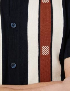 Button-Through Mod Knit Polo - Dark Navy -clothing Shop 0066867 025 G scaled