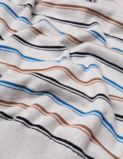 Fine Stripe Long-Sleeve Crew Neck - Ivory -clothing Shop 0066868 015 F scaled