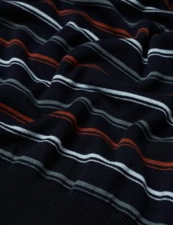 Fine Stripe Long-Sleeve Crew Neck - Dark Navy -clothing Shop 0066868 025 E scaled