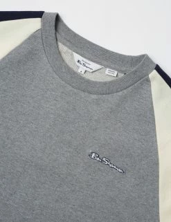 Color Block Crewneck Sweatshirt - Steel