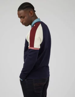 Color Block Crewneck Sweatshirt - Marine 11 Color Block Crewneck Sweatshirt - Marine -clothing Shop 0066892 035 C scaled