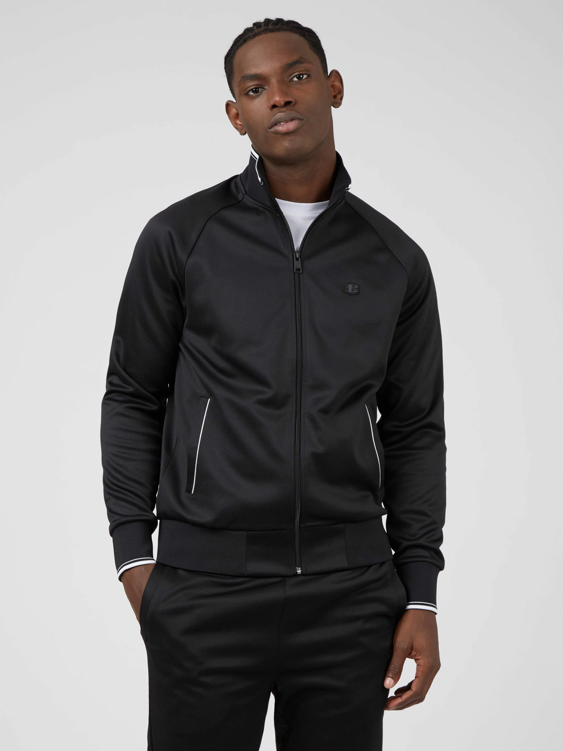 B By Ben Sherman Zip-Through Tricot Track Jacket 1 B By Ben Sherman Zip-Through Tricot Track Jacket