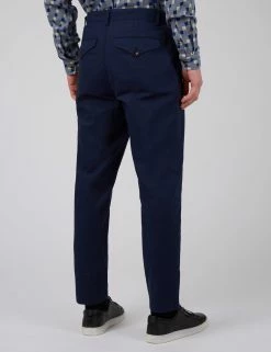 Linen Blend Slim Taper Trouser - Marine 9 Linen Blend Slim Taper Trouser - Marine -clothing Shop 0067208 035 C scaled