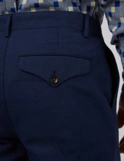 Linen Blend Slim Taper Trouser - Marine 13 Linen Blend Slim Taper Trouser - Marine -clothing Shop 0067208 035 G scaled