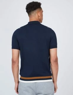 B By Ben Sherman Striped Button-Down Knit Polo - Navy -clothing Shop 0067852 025 C 373489f6 81e2 454b bd80 f875a0c05ab6 scaled