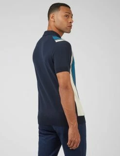 Signature Mod Knit Colorblock Polo - Navy -clothing Shop 0067853 025 C