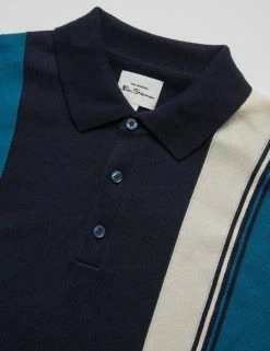 Signature Mod Knit Colorblock Polo - Navy -clothing Shop 0067853 025 F 1 scaled