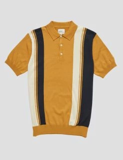 Signature Mod Knit Colorblock Polo - Sunflower -clothing Shop 0067853 461 D scaled
