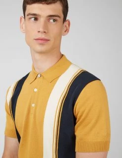 Signature Mod Knit Colorblock Polo - Sunflower -clothing Shop 0067853 461 E scaled