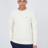B By Ben Sherman Towelling Crewneck Sweater - Ivory