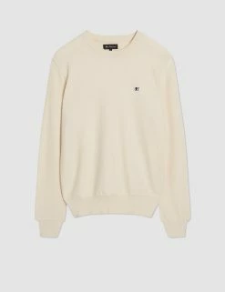 B By Ben Sherman Towelling Crewneck Sweater - Ivory -clothing Shop 0067856 015 F