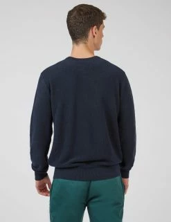 B By Ben Sherman Towelling Crewneck Sweater - Navy -clothing Shop 0067856 025 C scaled