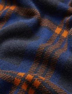 Jacquard Check Crewneck Sweater - Navy -clothing Shop 0067858 025 G scaled