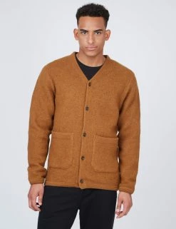B By Ben Sherman Textured Knit Cardigan - Ginger -clothing Shop 0067860 552 A scaled