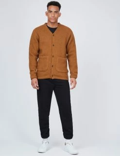 B By Ben Sherman Textured Knit Cardigan - Ginger -clothing Shop 0067860 552 B scaled