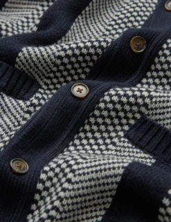 Chunky Knit Jacquard Stripe Cardigan -clothing Shop 0067861 025 F scaled