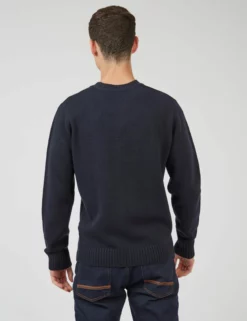 Chunky Cable-Knit Crewneck Sweater - Navy -clothing Shop 0067863 025 C scaled