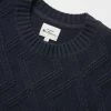 Chunky Cable-Knit Crewneck Sweater - Navy