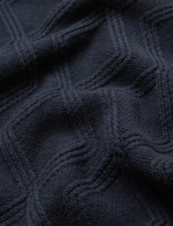 Chunky Cable-Knit Crewneck Sweater - Navy -clothing Shop 0067863 025 G scaled