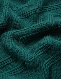 Chunky Cable-Knit Crewneck Sweater - Ocean Green -clothing Shop 0067863 700 G scaled