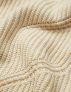 Chunky Roll-Neck Striped Sweater - Ivory -clothing Shop 0067864 015 G scaled