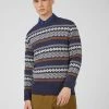 B By Ben Sherman Fair Isle Chunky Knit Sweater