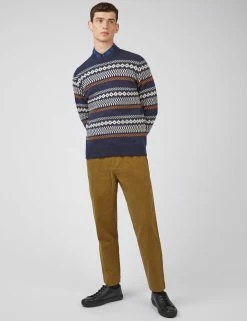 B By Ben Sherman Fair Isle Chunky Knit Sweater -clothing Shop 0067868 035 B scaled