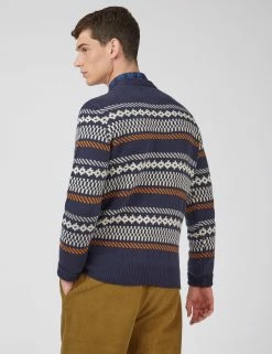 B By Ben Sherman Fair Isle Chunky Knit Sweater -clothing Shop 0067868 035 C scaled